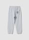 Kids&rsquo; grey pure cotton oversized jogger trousers_1