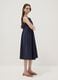 Blue pure cotton midi dress with oversized fit_0