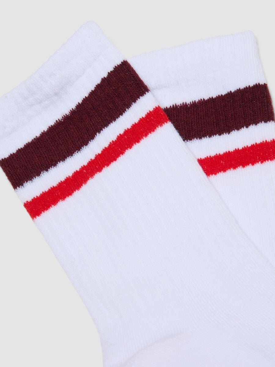 Chaussettes de sport blanches en coton stretch_1