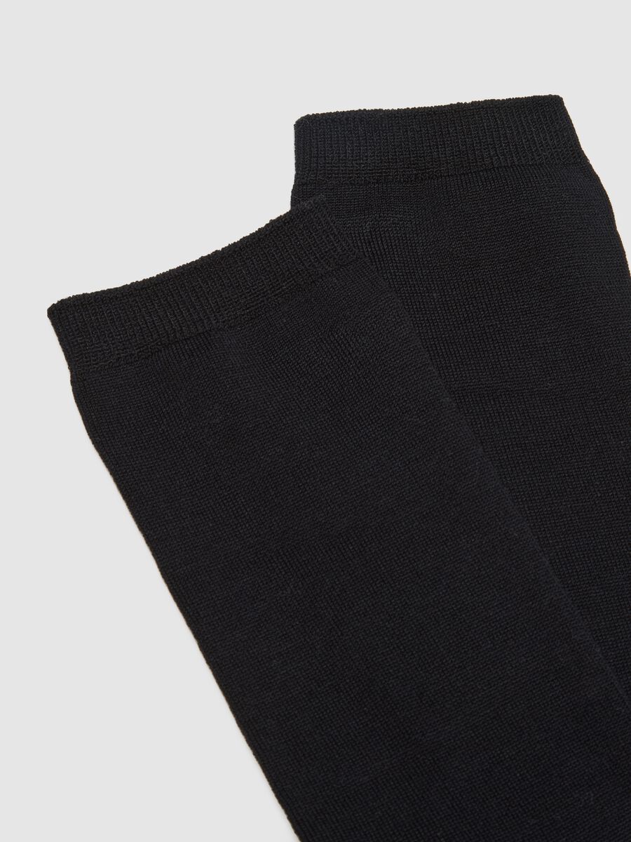 Two-pack regular fit black short cotton socks_2