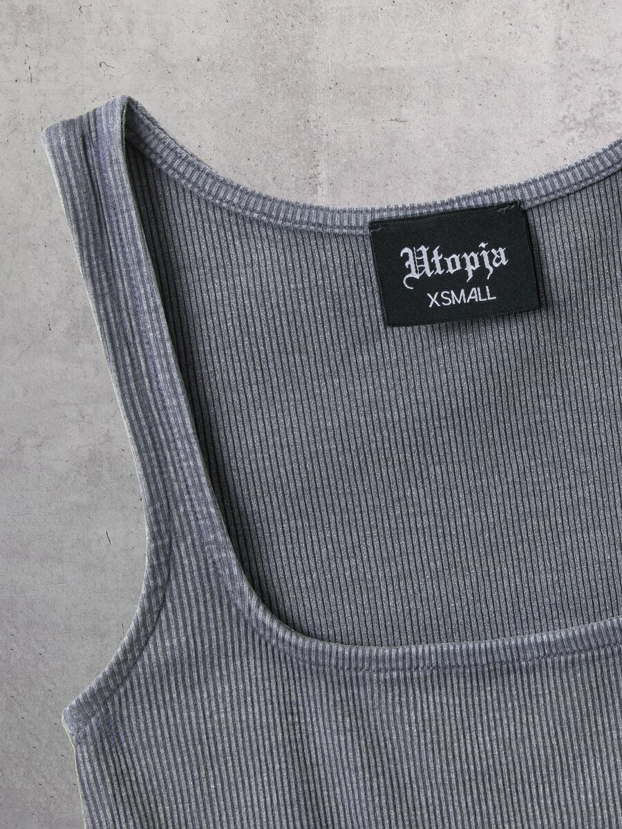 Vintage Grey Square-Neck Tank Top_6
