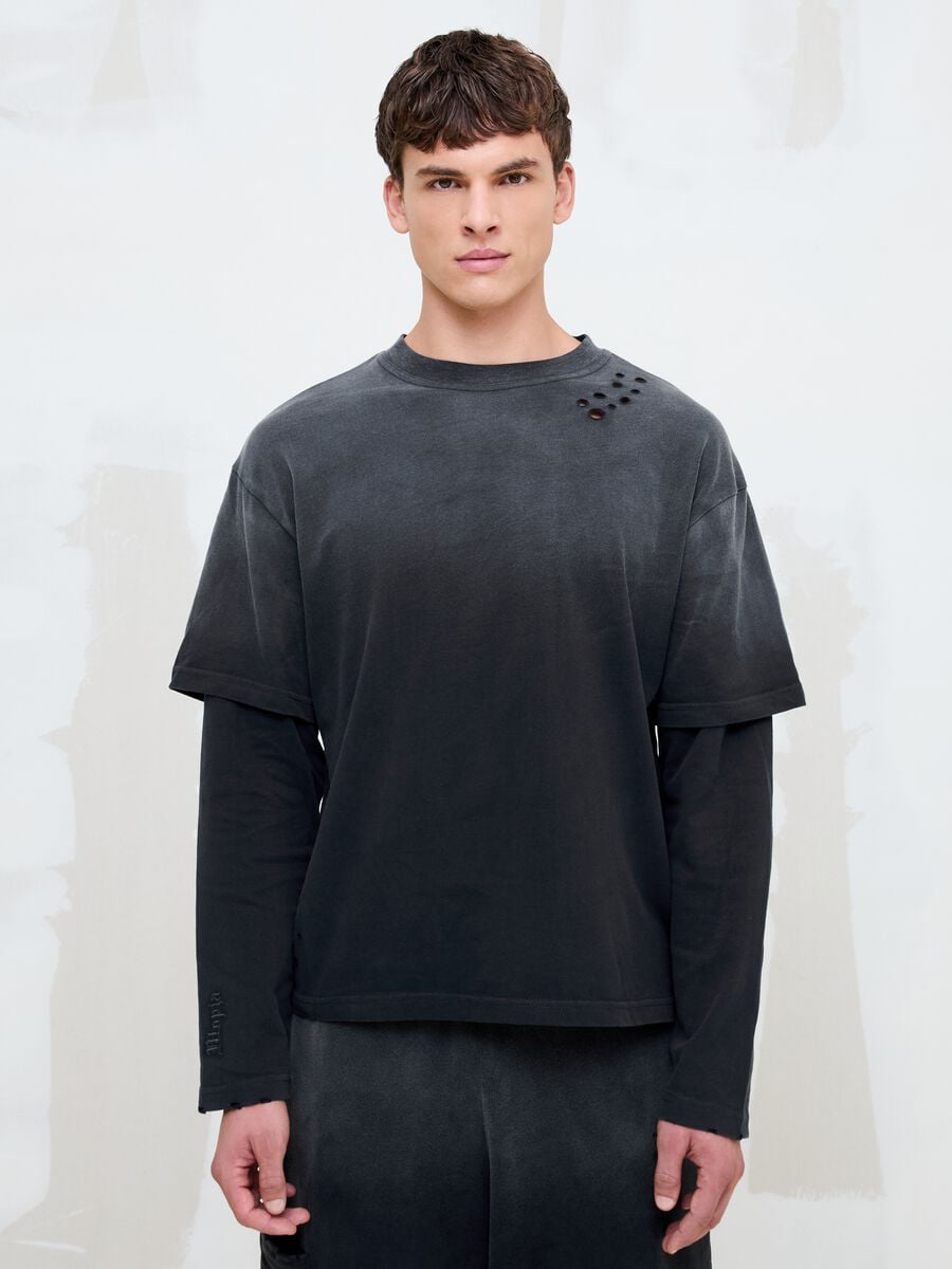 Double Longsleeve Sunfaded Black_3