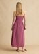 Robe longue rose en coton stretch, coupe regular, sans bretelles_3