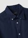 Long-sleeved blue shirt in pure cotton_5