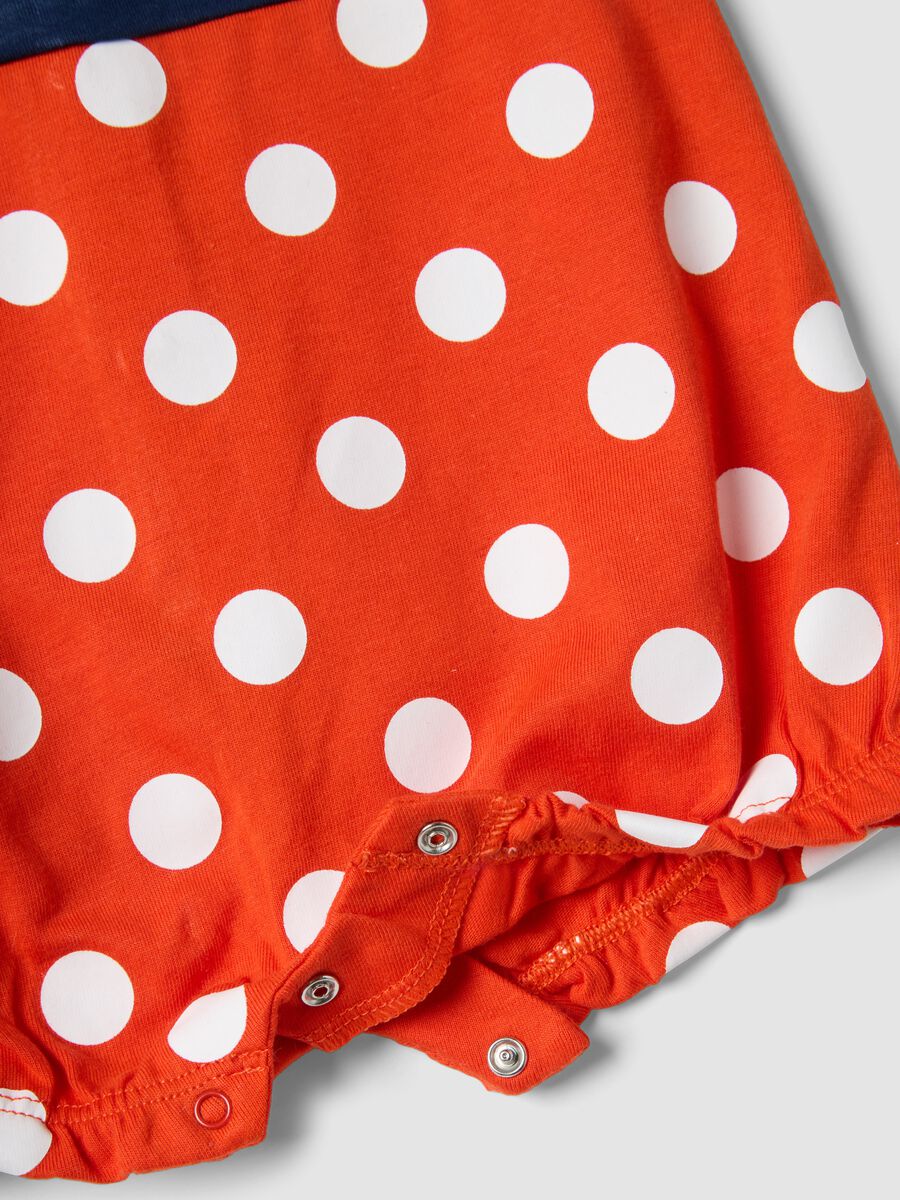 Multicoloured pure cotton baby romper shaped like Minnie_2