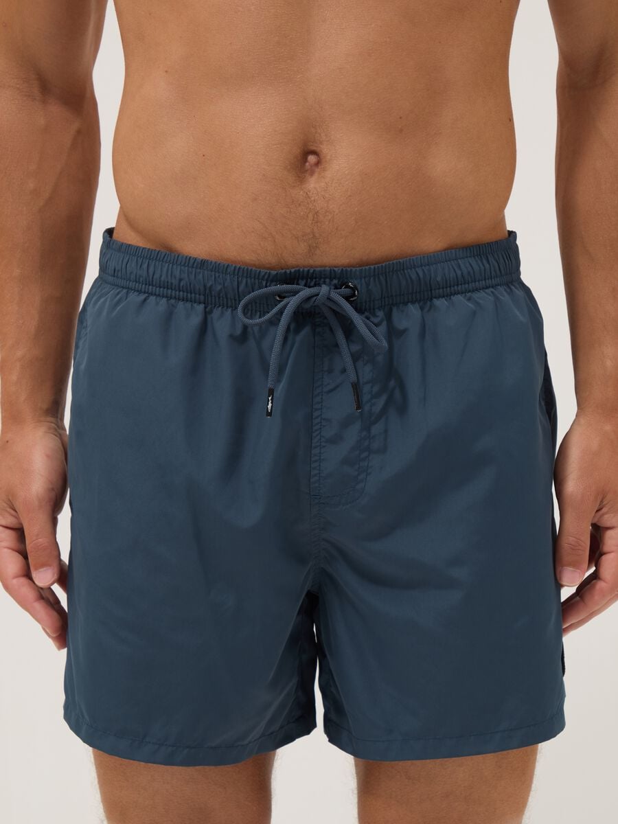 Ba&ntilde;ador tipo b&oacute;xer azul con cintura el&aacute;stica y cord&oacute;n ajustable_1