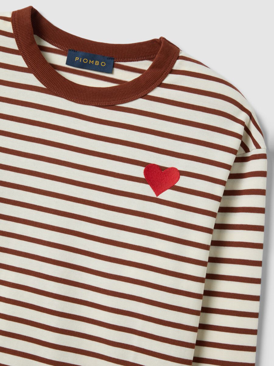 Multicolour Striped Pure Cotton Relaxed Fit Jumper with Heart_5