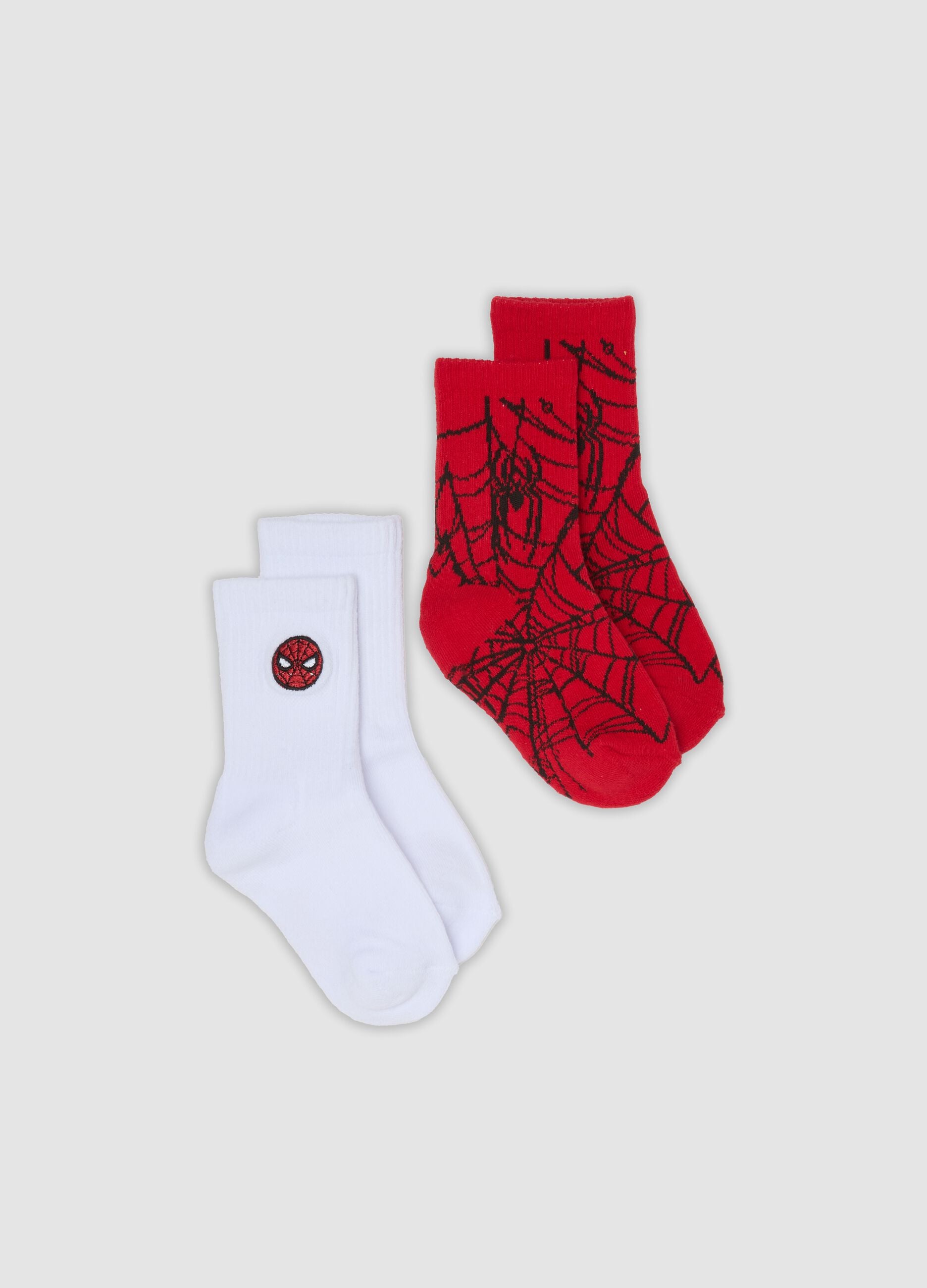 2-pack of MARVEL Spider-Man organic stretch cotton ankle socks