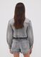 Camicia grigia corta in puro cotone con borchie per ragazza_2