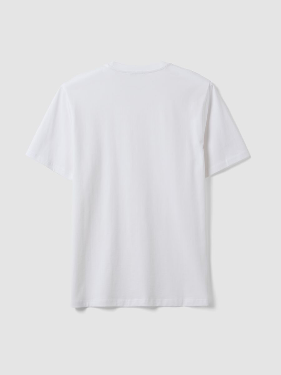 White pure-cotton crew-neck T-shirt in a regular fit_1