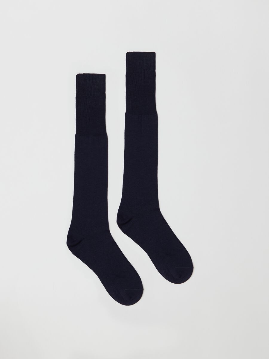 Two-pair pack long wool blend socks_0