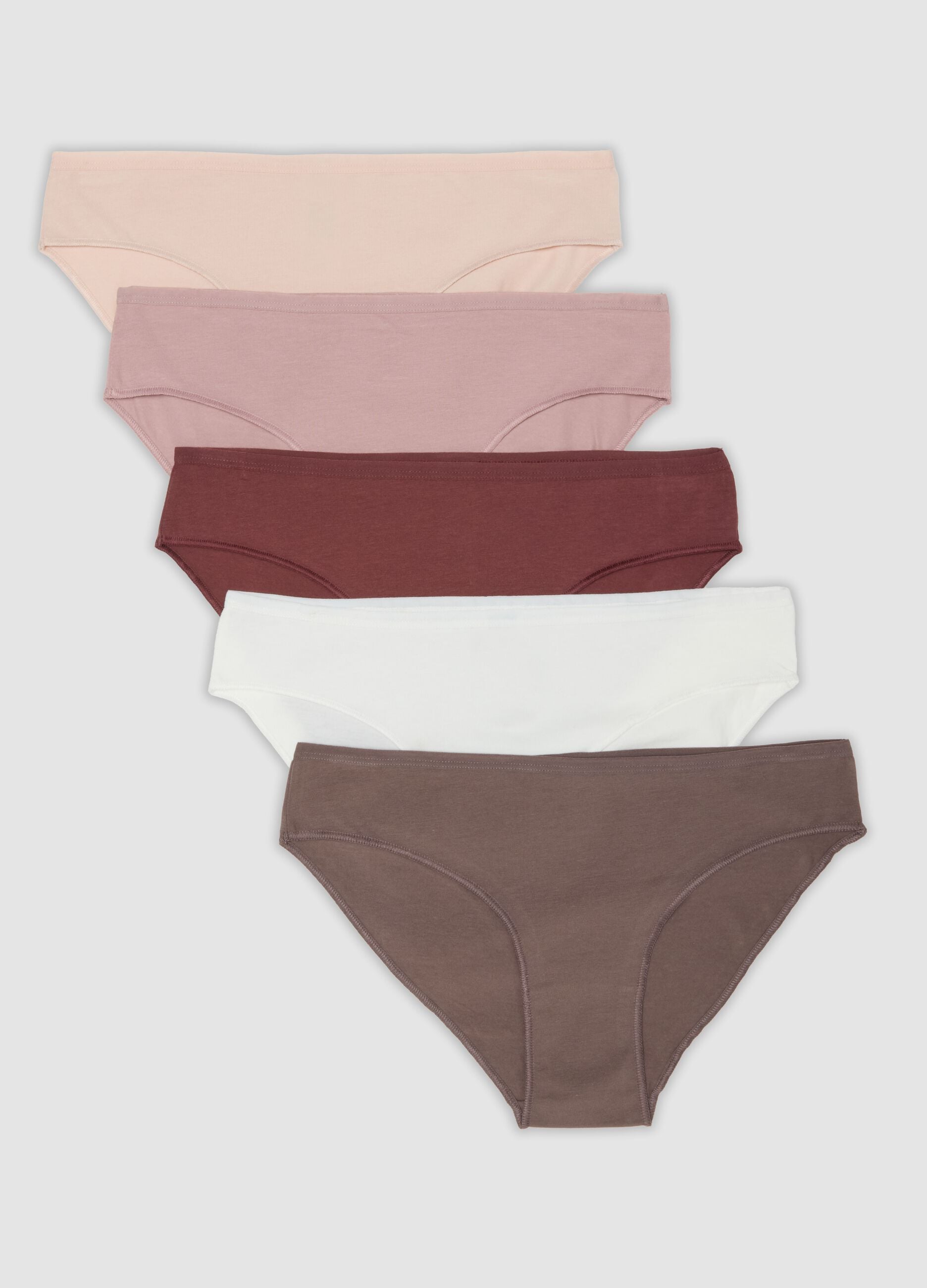 Five-pack of multicolour stretch organic cotton briefs