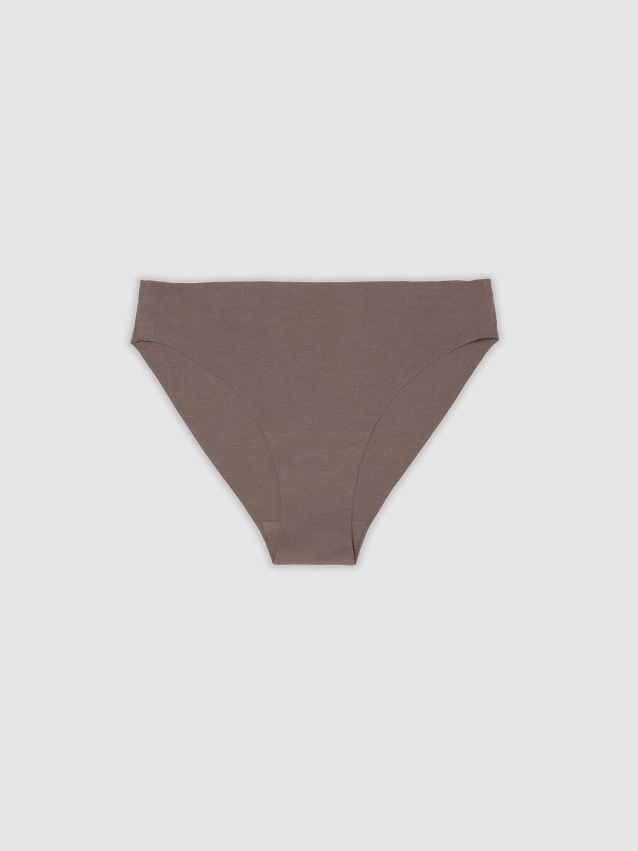 Brown stretch organic cotton briefs_4