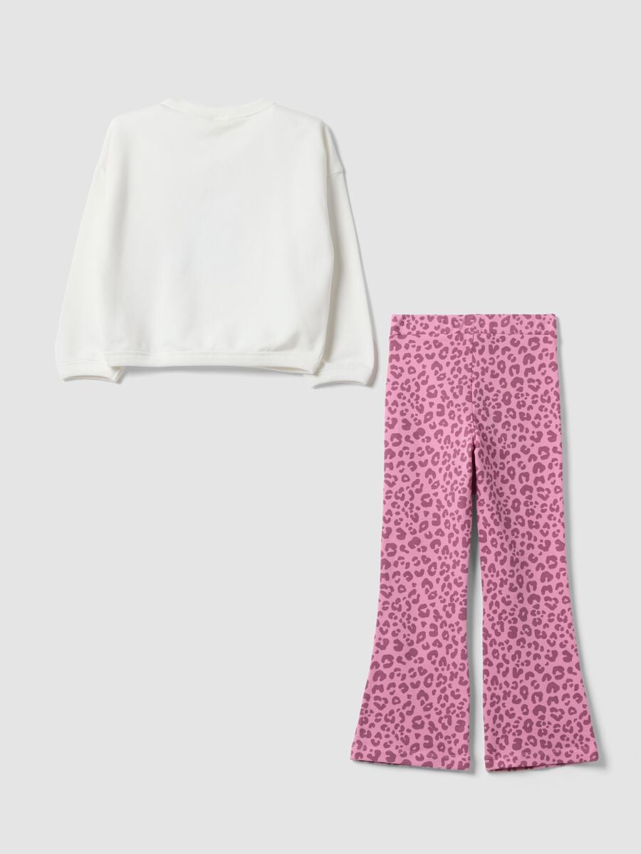 Wei&szlig;-rosanes Jogging-Set aus Baumwollmix mit Lilo & Stitch-Print f&uuml;r M&auml;dchen_1