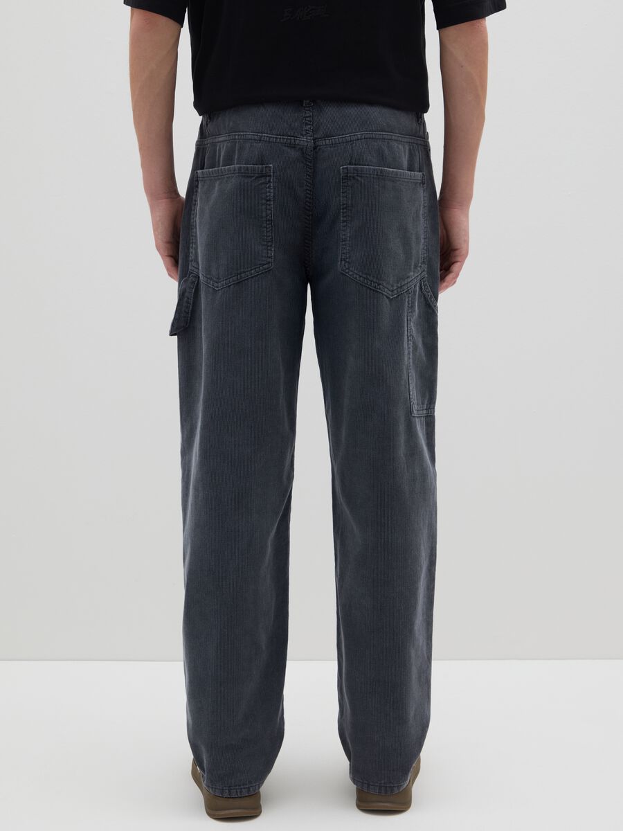 Grey pure cotton baggy trousers_2