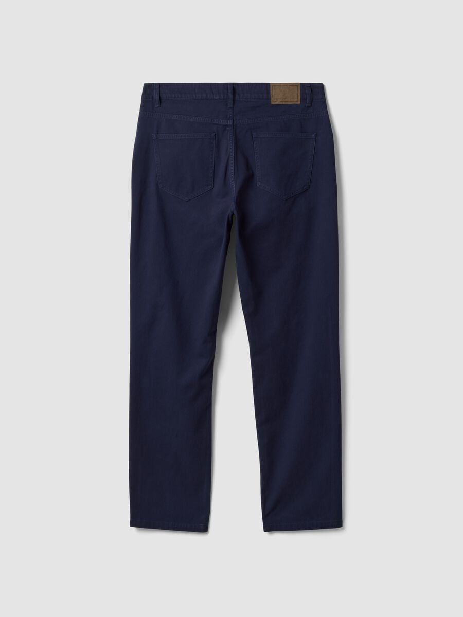 Blaue Five-Pocket-Hose aus reiner Baumwolle_1