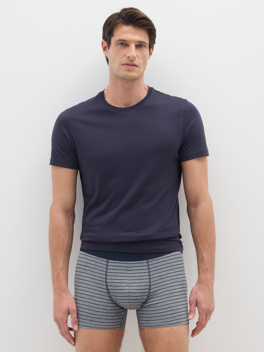 Tripack multicolour stretch cotton boxer shorts regular fit_0