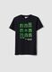 Schwarzes T-Shirt aus reiner Baumwolle mit Minecraft-Print f&uuml;r Jungen_3