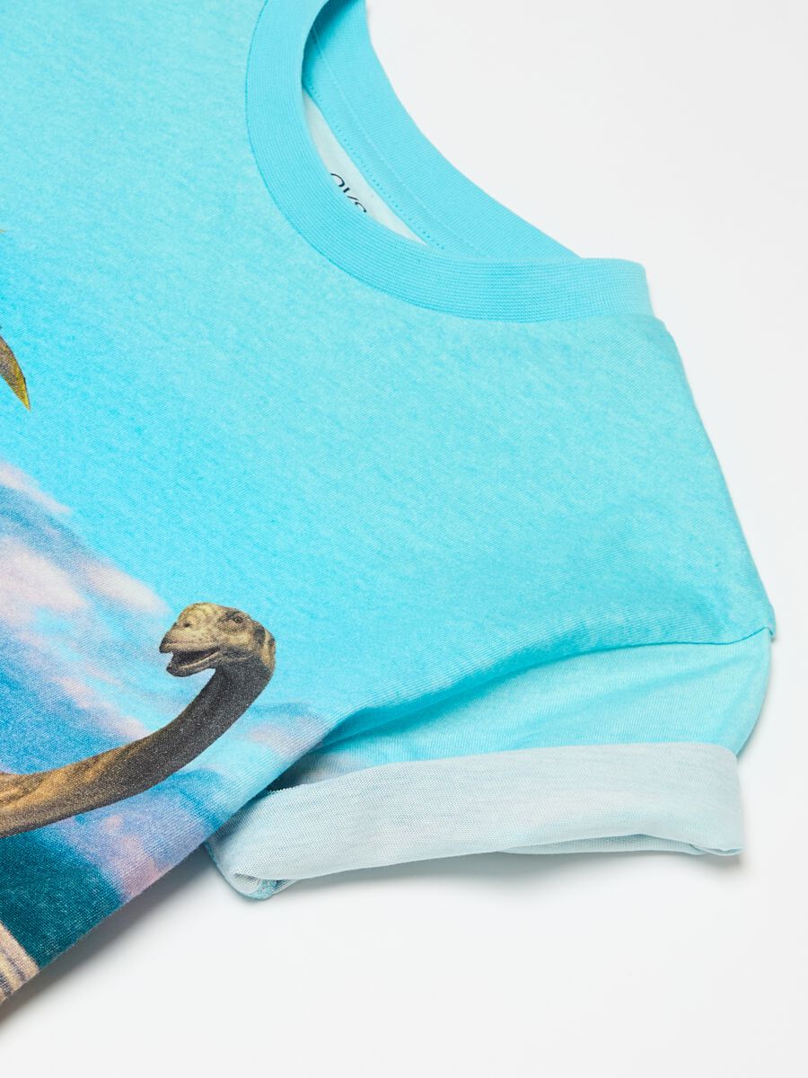 Cotton T-shirt with dinosaurs print_2