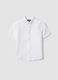Boys&rsquo; white linen-cotton blend shirt, regular fit_0