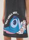Graues Nachthemd aus reiner Baumwolle mit Stitch-Print_3