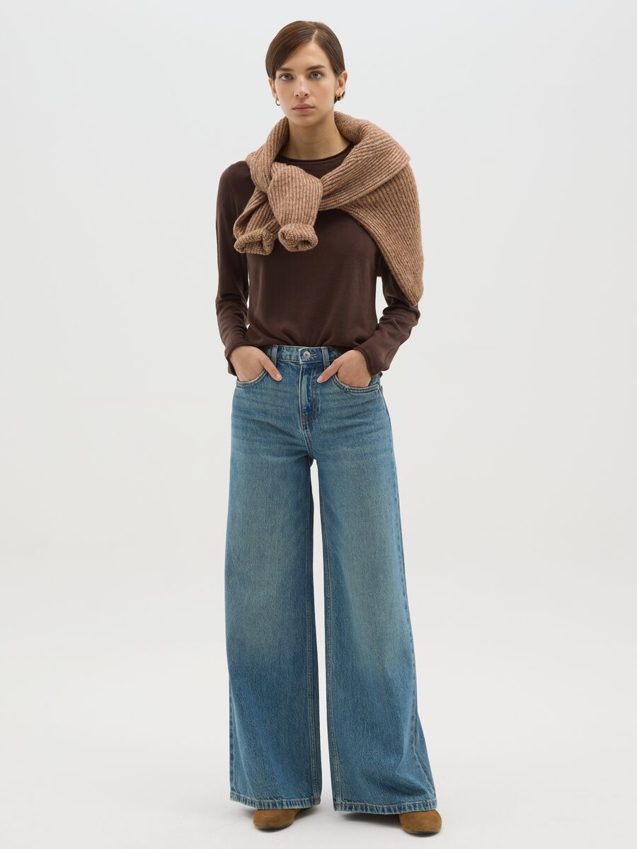 Brown Crew Neck Sweater_1