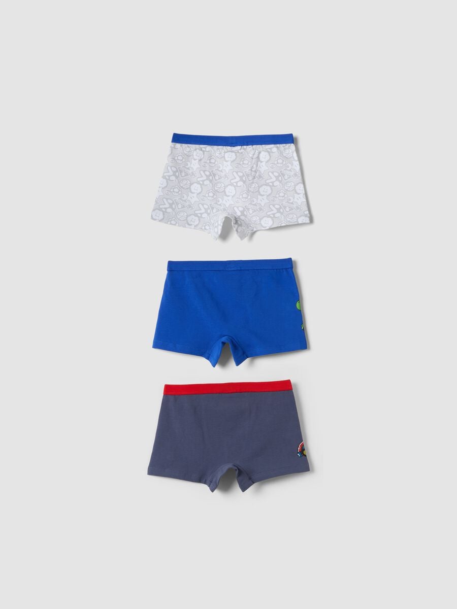 3-pack of Mario Kart print midi boxer shorts in stretch organic cotton_1