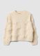 Beiger Strickpullover mit Fransen und Rundhalsausschnitt f&uuml;r M&auml;dchen_0