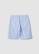 Blue striped pure cotton shorts_1