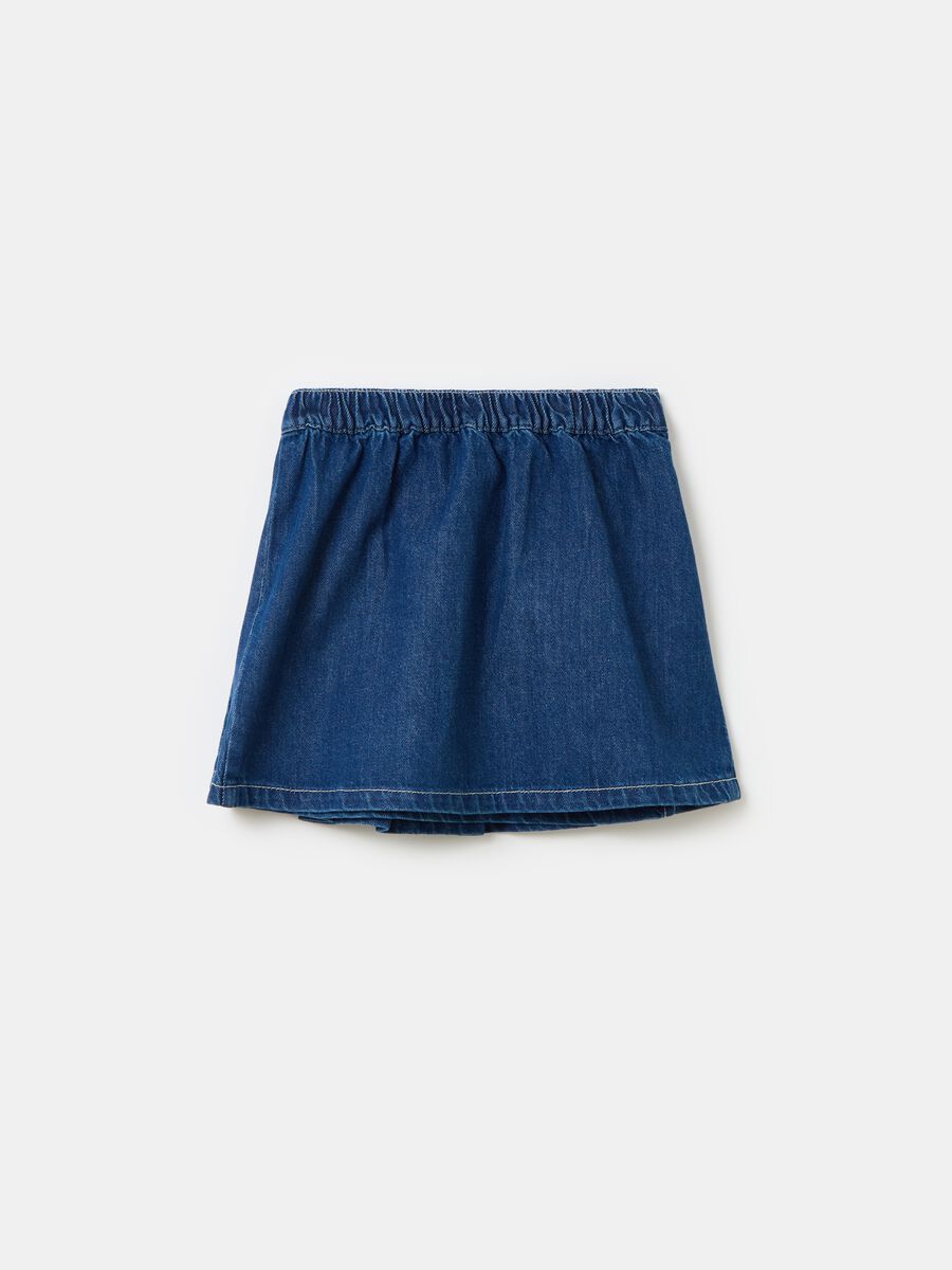 Denim miniskirt with embroidery_1