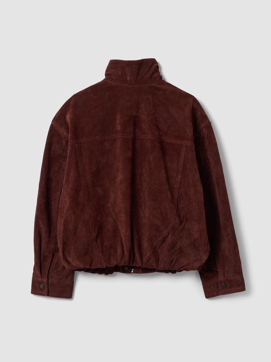 Red genuine leather jacket in regular fit_6