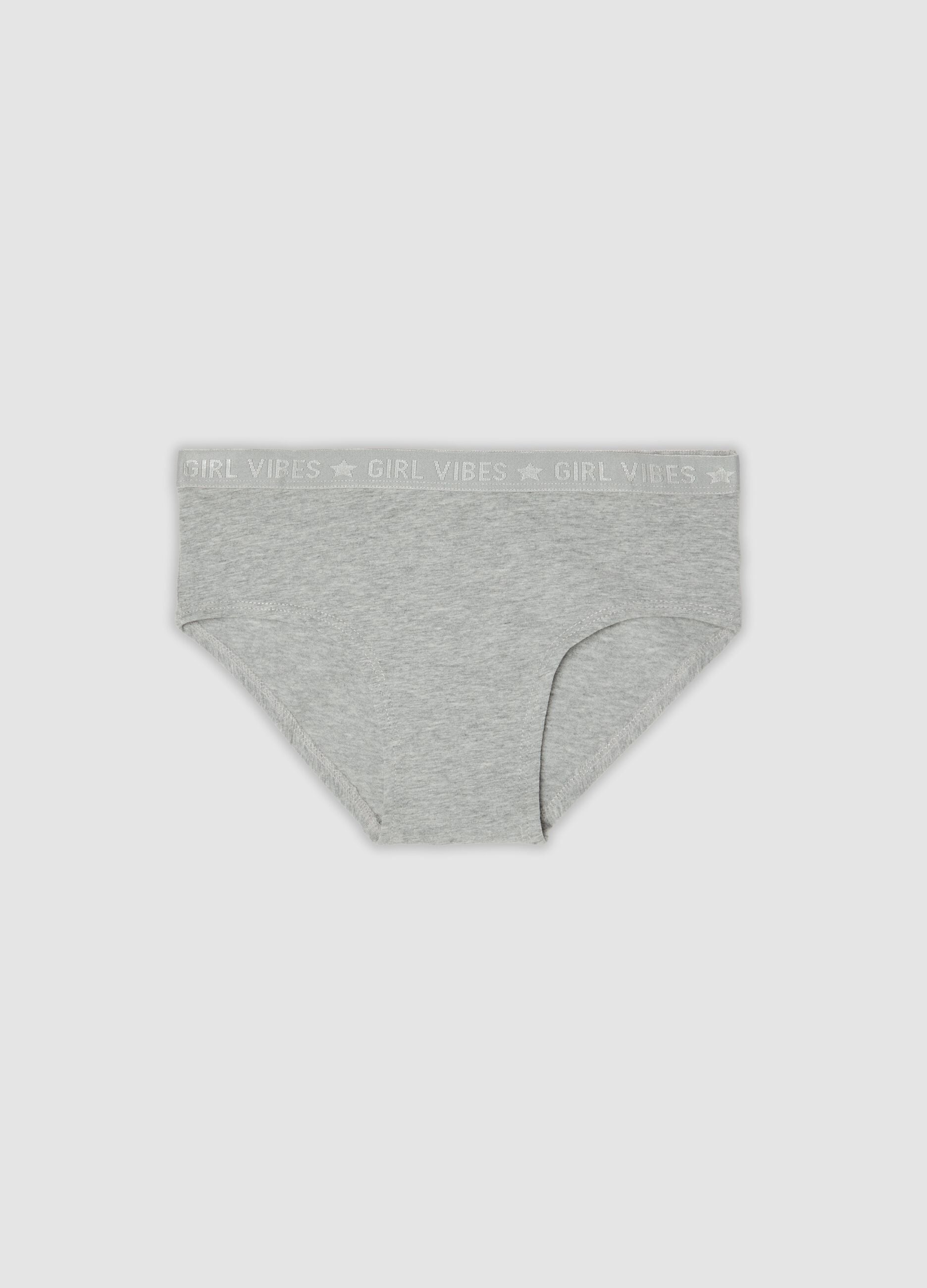 Slip culotte grigie in cotone organico elasticizzato