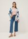 Multicolour collarless floral blazer, regular fit_0