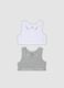 2-pack of girls&rsquo; multicolour organic stretch-cotton sports bras_0