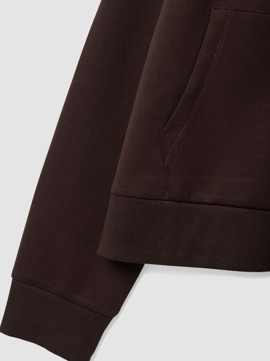 Brown stretch-viscose sweatshirt with regular-fit turtleneck_2