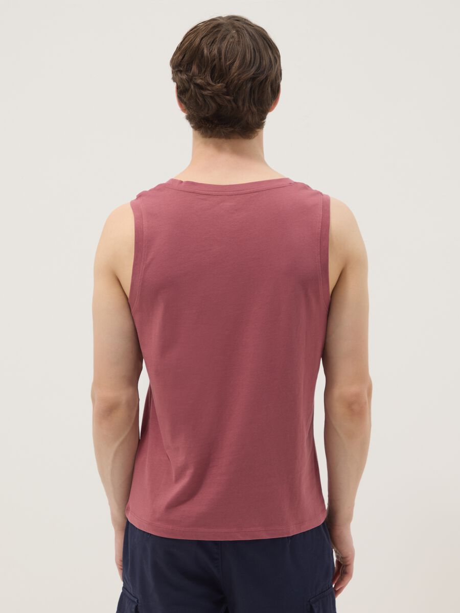 Pink pure cotton vest top_3