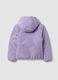 Casaco ultralight roxo revers&iacute;vel com capuz e fecho de correr para menina_6