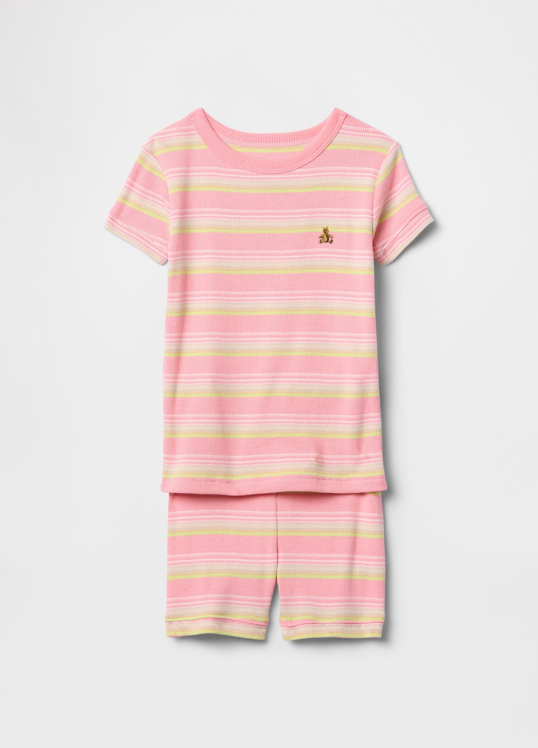 Rosa gestreifte Baumwollpyjamas GAP Kids