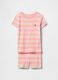 Rosa gestreifte Baumwollpyjamas GAP Kids_0