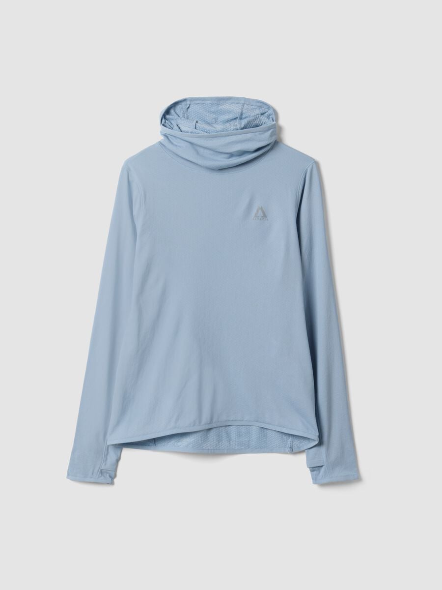 Blue Breathable Hooded T-Shirt ALTAVIA WITH DEBORAH COMPAGNONI_4