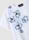 Wei&szlig;e Regular-Fit-T-Shirt aus Baumwollmischung mit Blumenstickerei_5