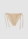 Beige Bikinihose aus Stretchmaterial mit Glitzertextur_4