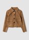 Beige regular-fit shacket with patch pockets_0