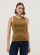 Yellow glitter top regular fit with thin straps_2