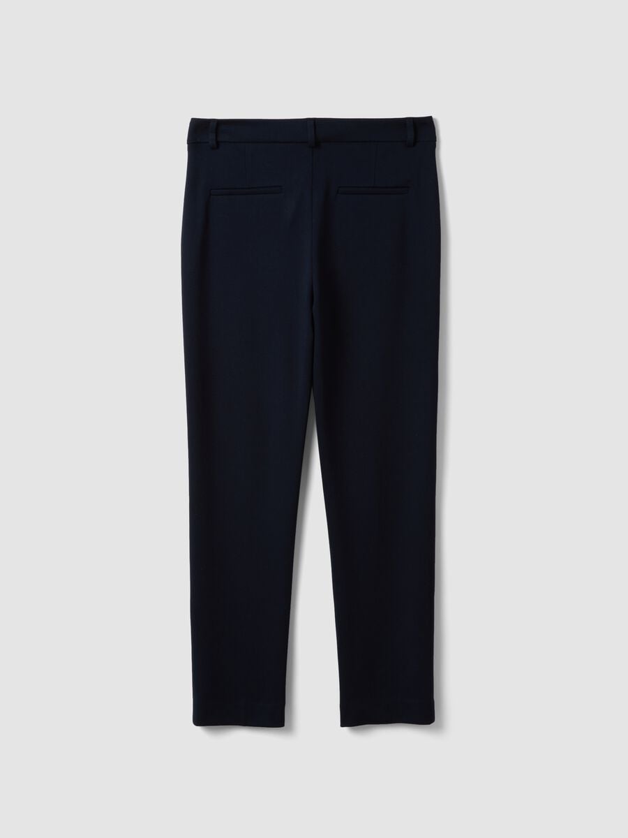 Blue stretch viscose trousers_6