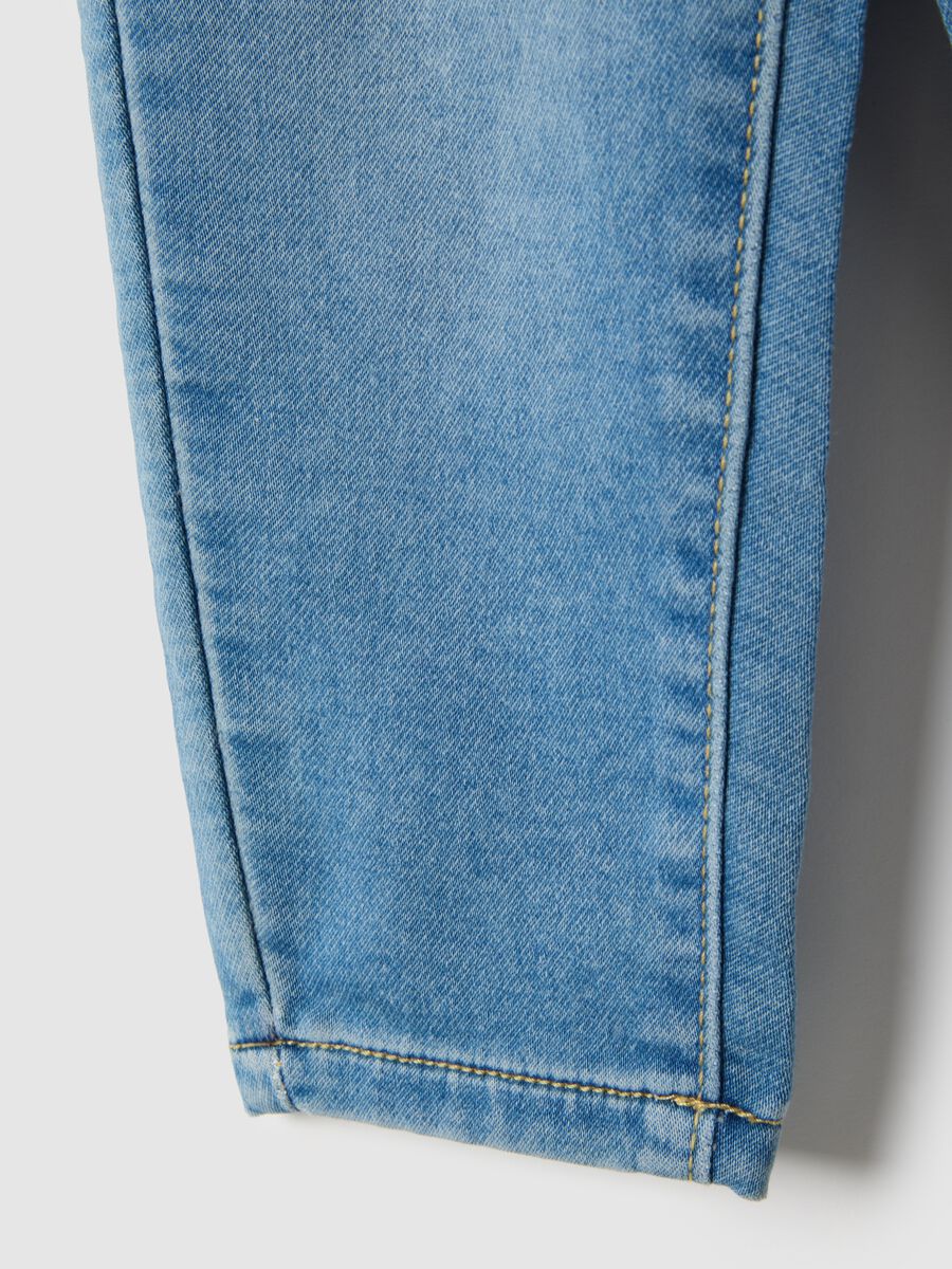 Boys' blue stretch denim trousers with regular fit_3