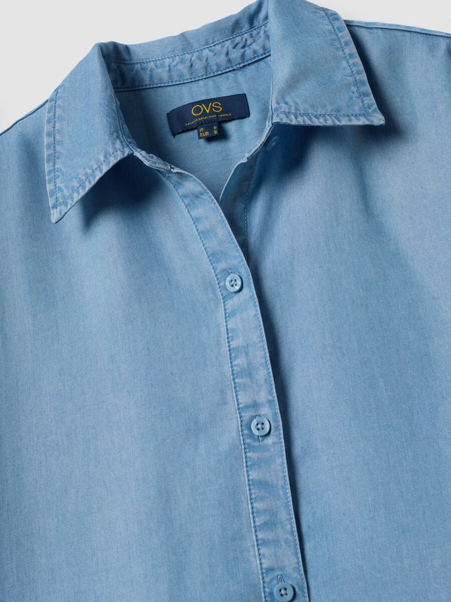 Sky blue pure lyocell shirt_5