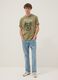 Gr&uuml;nes T-Shirt mit Print aus reiner Baumwolle, Regular Fit_1