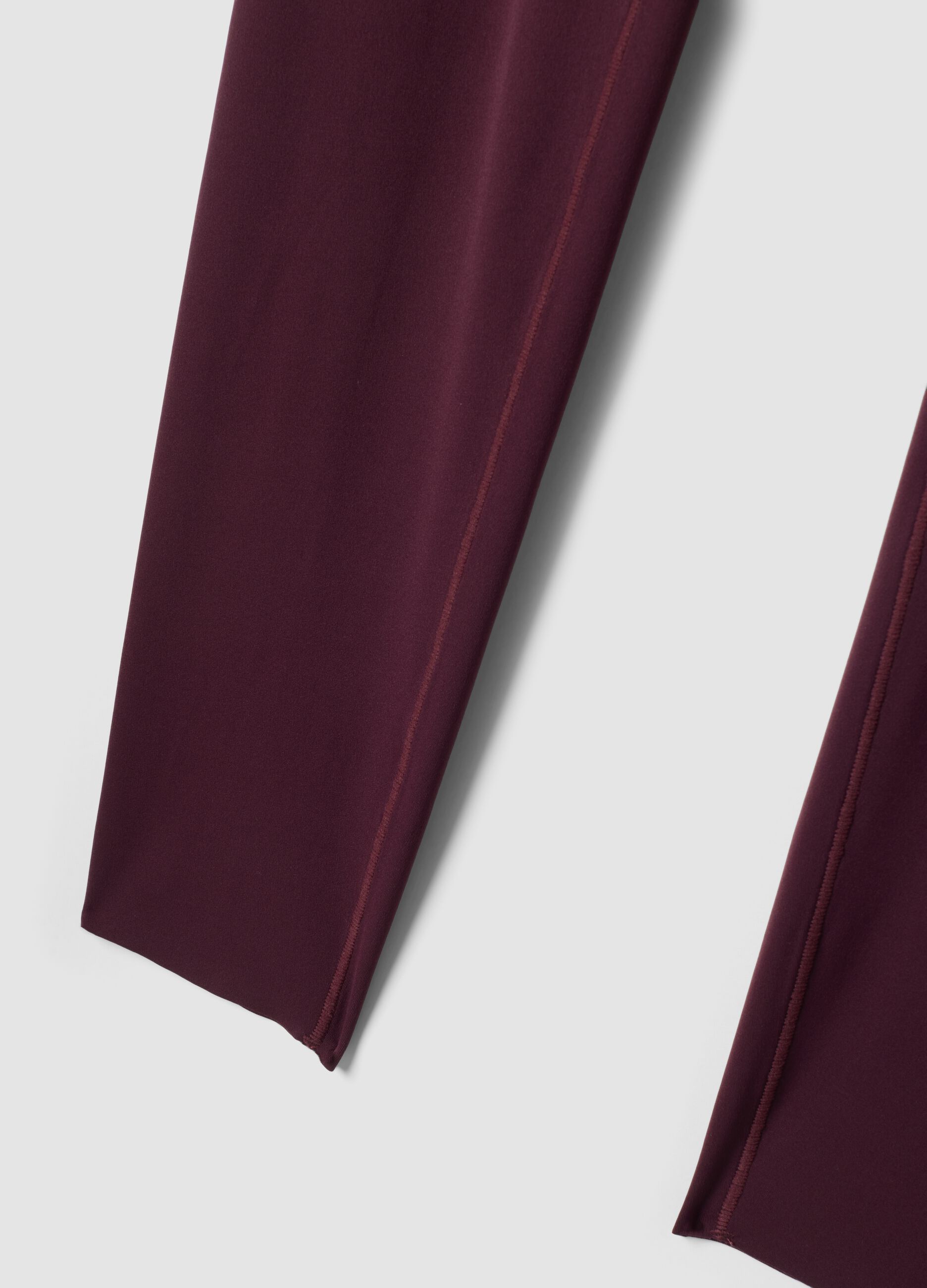 Purple slim leggings in stretch fabric with regular-rise waist &ndash; ALTAVIA STUDIO