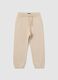 Children's beige regular fit cotton trousers_0